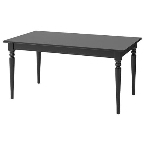 INGATORP - Extendable table, black, 155/215x87 cm