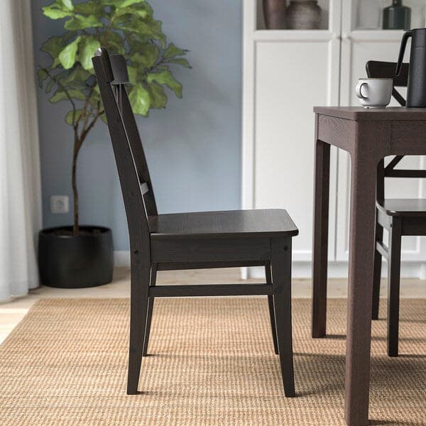 INGOLF - Chair, brown-black - best price from Maltashopper.com 60217822