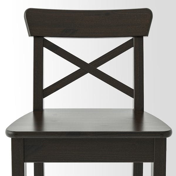 INGOLF - Bar stool with backrest, brown-black, 63 cm - Premium Chairs from Ikea - Just €90.99! Shop now at Maltashopper.com