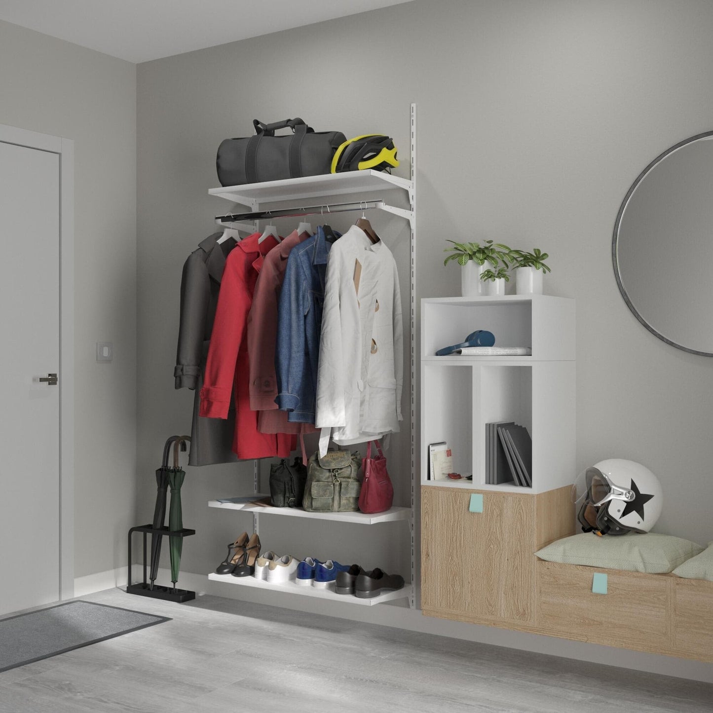 Bricocenter SINGLE RACK 200 CM WHITE SPACEO