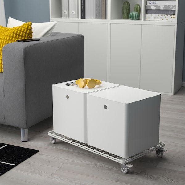 Ikea INVALLNING - Trolley, for boxes white, 68x39 cm