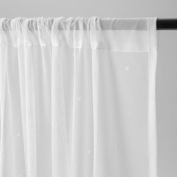 IRMALI - Thin curtain, 2 sheets, white polka dot, 145x300 cm - best price from Maltashopper.com 20464777