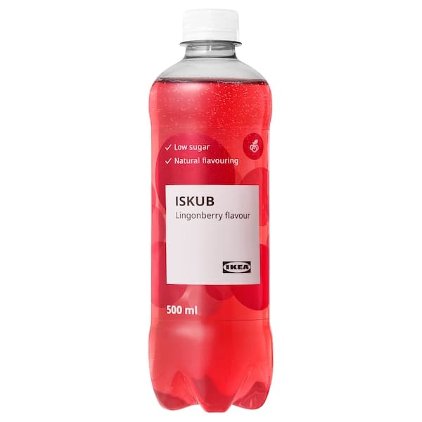 ISKUB - Carbonated soft drink, lingonberry flavour/with sugar and sweeteners