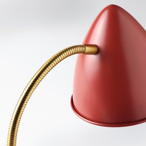 ISNÅLEN - LED work lamp, red / brass colour , - best price from Maltashopper.com 80520011