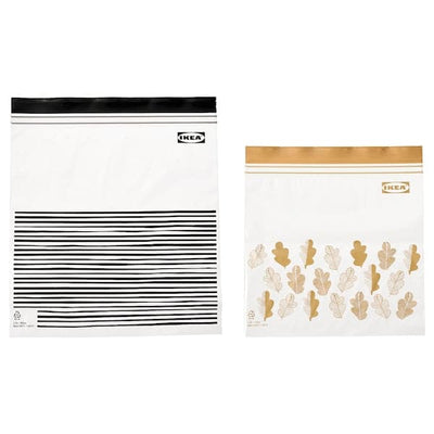 ISTAD - Resealable bag, patterned black/yellow, 2.5/1.2 l - best price from Maltashopper.com 70525679