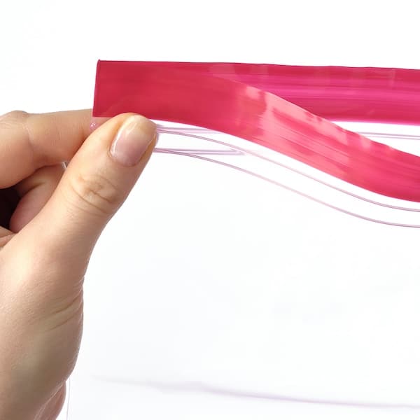 Ikea ISTAD - Resealable bag, patterned red/pink, 2.5/1.2 l