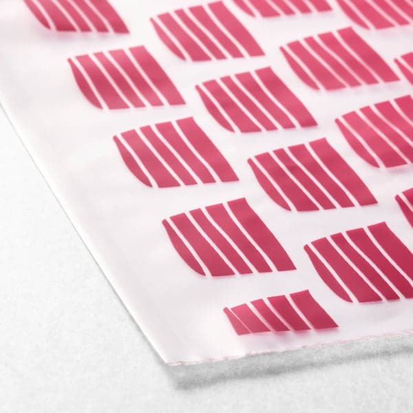 Ikea ISTAD - Resealable bag, patterned red/pink, 2.5/1.2 l