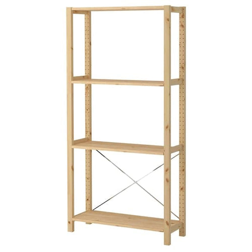 IVAR - 1 section/shelves, pine, 89x30x179 cm