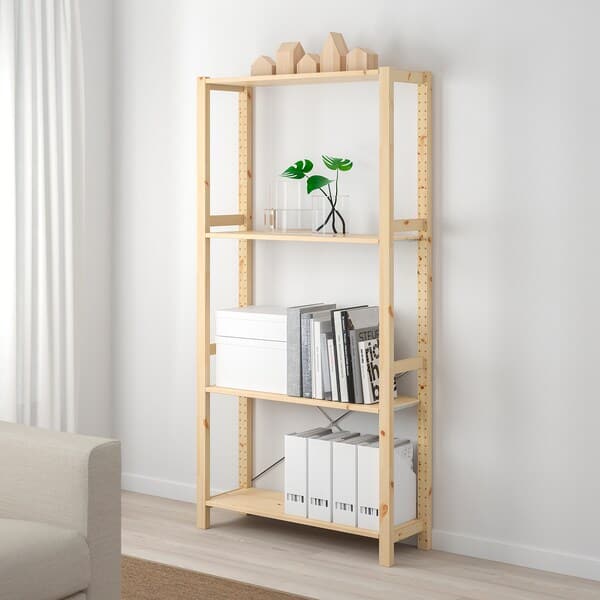 IVAR - 1 section/shelves, pine