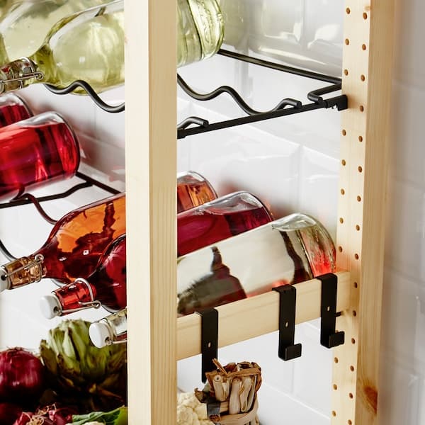 Ikea IVAR - 1 section/shelves/bottle racks, pine, 89x30x124 cm