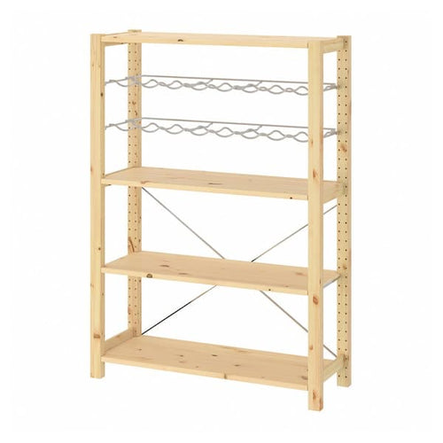 IVAR - 1 section/shelves/bottle racks, pine, 89x30x124 cm