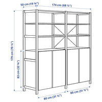 IVAR - 2 sections/floors/mobile, pine, , 174x50x179 cm - best price from Maltashopper.com 69407059