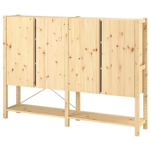 IVAR - 2 sections/shelves/cabinet, pine, 174x30x124 cm