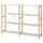 IVAR - IVAR 2 sections/shelves, pine/metal white, 175x30x124 cm