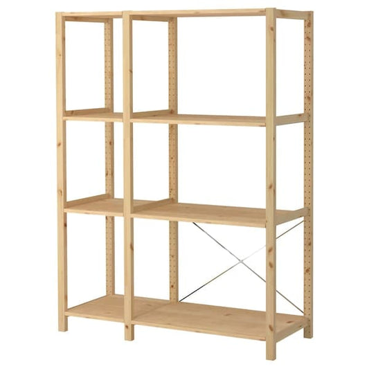 Ikea IVAR - 2 sections/shelves, pine, 134x50x179 cm