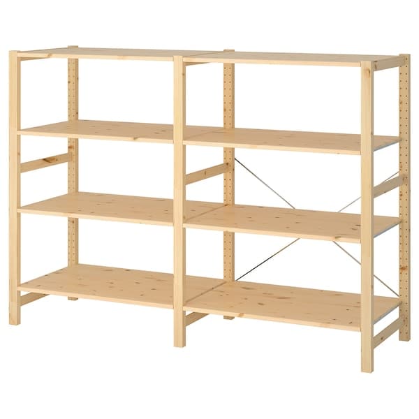 Ikea IVAR - 2 sections/shelves, pine, 174x50x124 cm