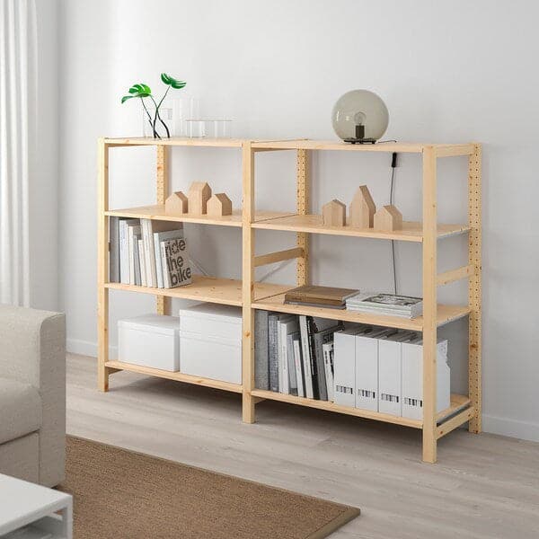 Ikea IVAR - 2 sections/shelves, pine, 174x50x124 cm