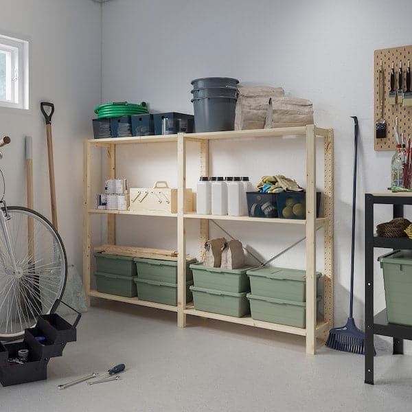 Ikea IVAR - 2 sections/shelves, pine, 174x30x124 cm