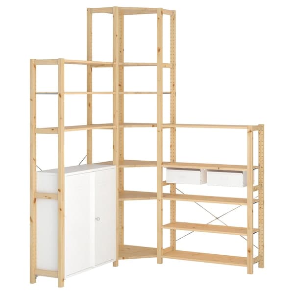 Ikea IVAR - 3 sections/corner, pine/white, ,