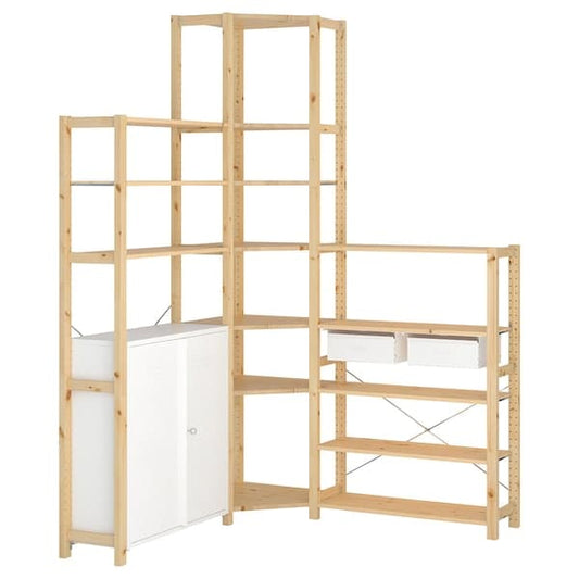 Ikea IVAR - 3 sections/corner, pine/white, ,