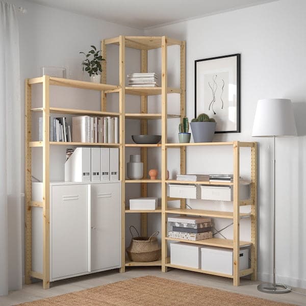 Ikea IVAR - 3 sections/corner, pine/white, ,