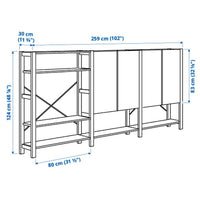 IVAR - 3 sections/floors/mobile, pine, , 259x30x124 cm - best price from Maltashopper.com 29403949