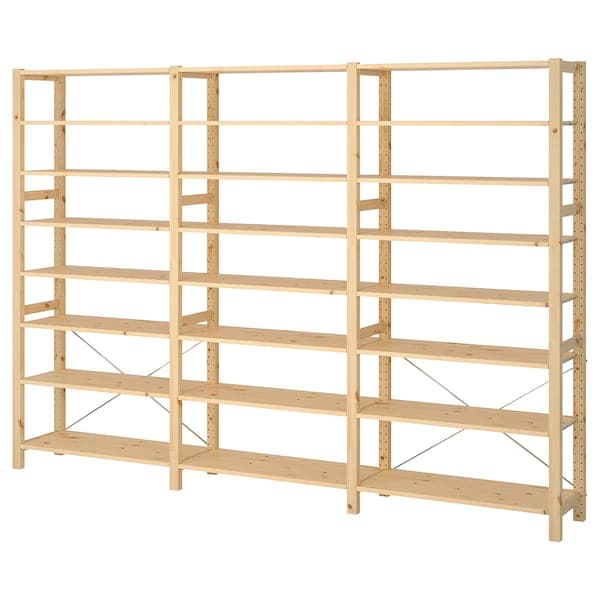 IVAR - 3 sections/floors, pine, , 259x30x179 cm - best price from Maltashopper.com 69403947