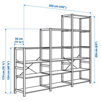 IVAR - 3 sections/floors, pine, , 259x30x226 cm - best price from Maltashopper.com 49403948