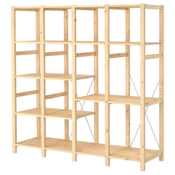 Ikea IVAR - 4 sections/shelves, pine, 179x50x179 cm