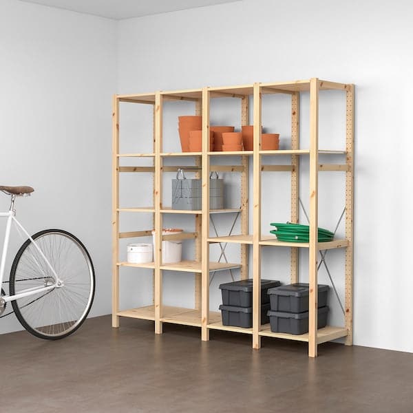 Ikea IVAR - 4 sections/shelves, pine, 179x50x179 cm