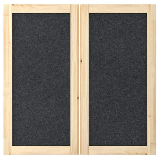 Ikea IVAR - Door, dark grey/felt, 42x83 cm