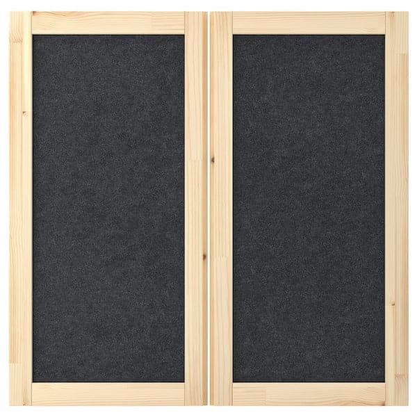 Ikea IVAR - Door, dark grey/felt, 42x83 cm