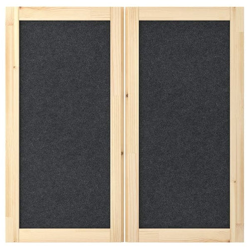 IVAR - Door, dark grey/felt, 42x83 cm