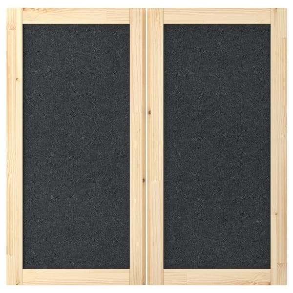 IVAR - Door, dark grey/felt, 42x83 cm