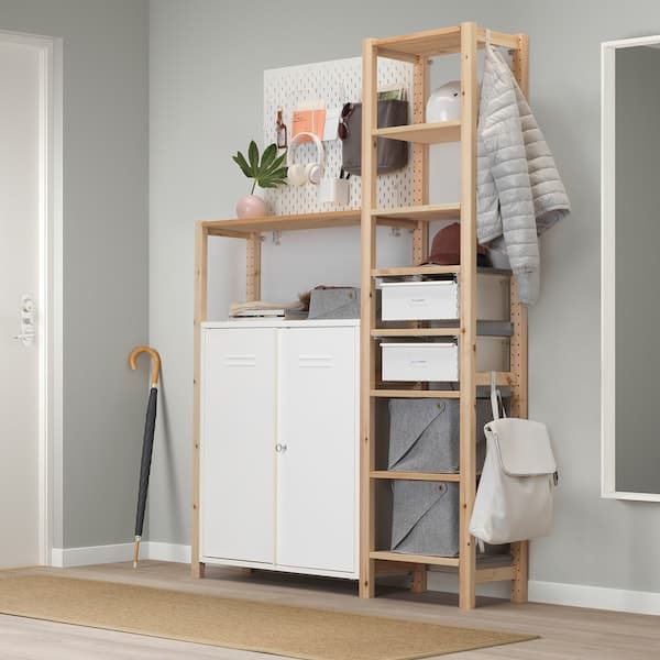 Ikea IVAR - Cabinet with doors, white, 80x83 cm