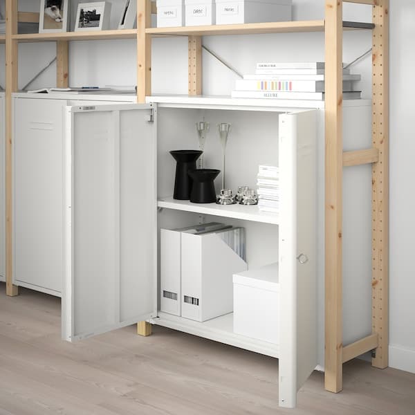 Ikea IVAR - Cabinet with doors, white, 80x83 cm