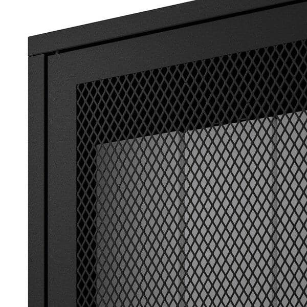 Ikea IVAR - Cabinet with doors, black mesh, 160x30x83 cm