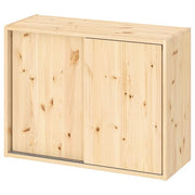 Ikea IVAR - Cabinet with sliding doors, pine, 80x30x60 cm
