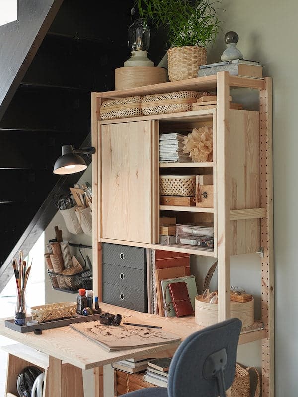 IVAR - Cabinet with sliding doors, pine, 80x30x60 cm - best price from Maltashopper.com 00494394