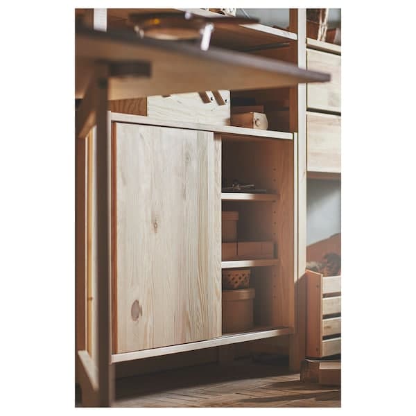 IVAR - Cabinet with sliding doors, pine, 80x30x60 cm