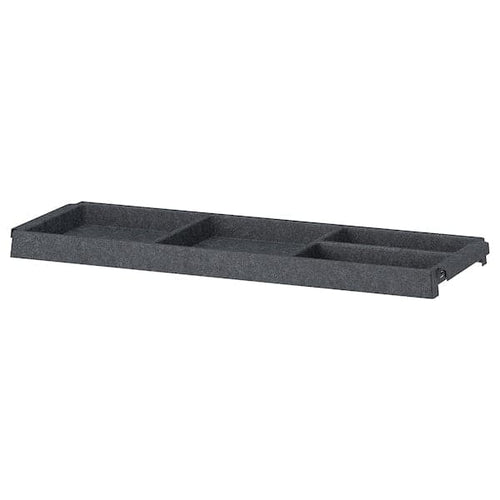 IVAR - Shelf, dark grey/felt, 83x30 cm