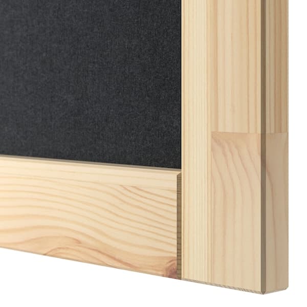 Ikea IVAR - Shelving unit with doors, pine/felt, 89x30x124 cm