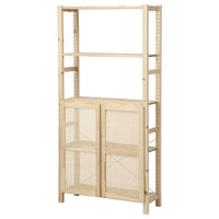 IVAR - Shelf with doors, pine, , 89x30x179 cm - best price from Maltashopper.com 19403474