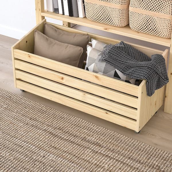 IVAR - Shelf with storage, pine, , - best price from Maltashopper.com 09404582
