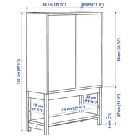 IVAR - Shelving unit with cabinet, pine, 80x30x120 cm - best price from Maltashopper.com 29422330