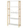 IVAR shelving unit, pine/metal white, 89x30x179 cm