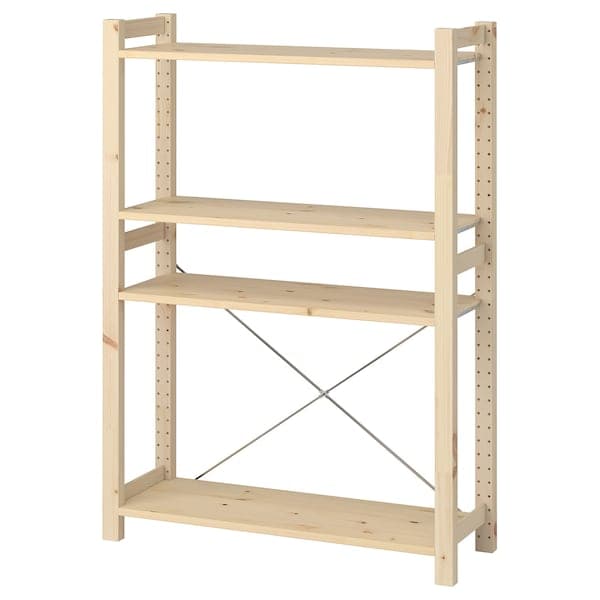 IVAR - Shelving unit, pine, 89x30x124 cm