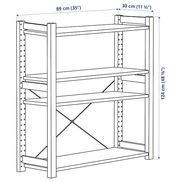IVAR - Shelf, pine, , 89x30x124 cm - best price from Maltashopper.com 89404583