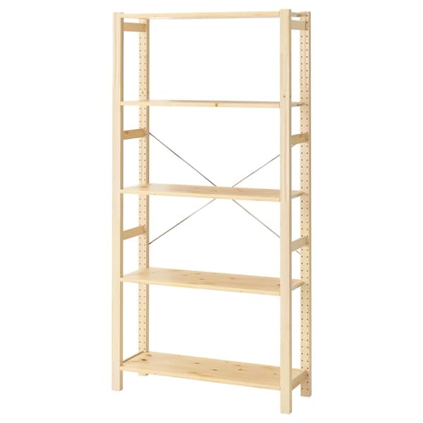 IVAR - Shelving unit, pine, 89x30x179 cm