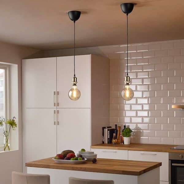 Ikea JÄLLBY - Cord set, textile brass-plated, 1.4 m